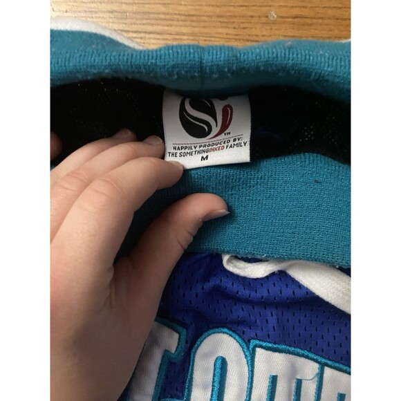 VINTAGE Charlotte Hornets Something Inked City Style NBA Mens M Basketball Short - Picture 3 of 6
